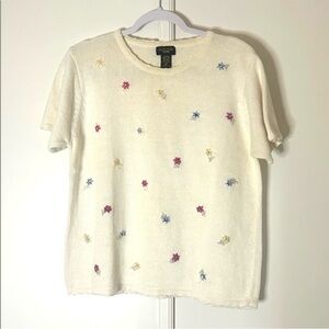 Vintage Granny Cottagecore Embroidered Sweater